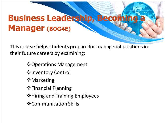 BOH4E Business Leadership (Workplace)