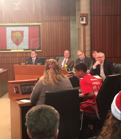 Student presents at Brantford City Council meeting 