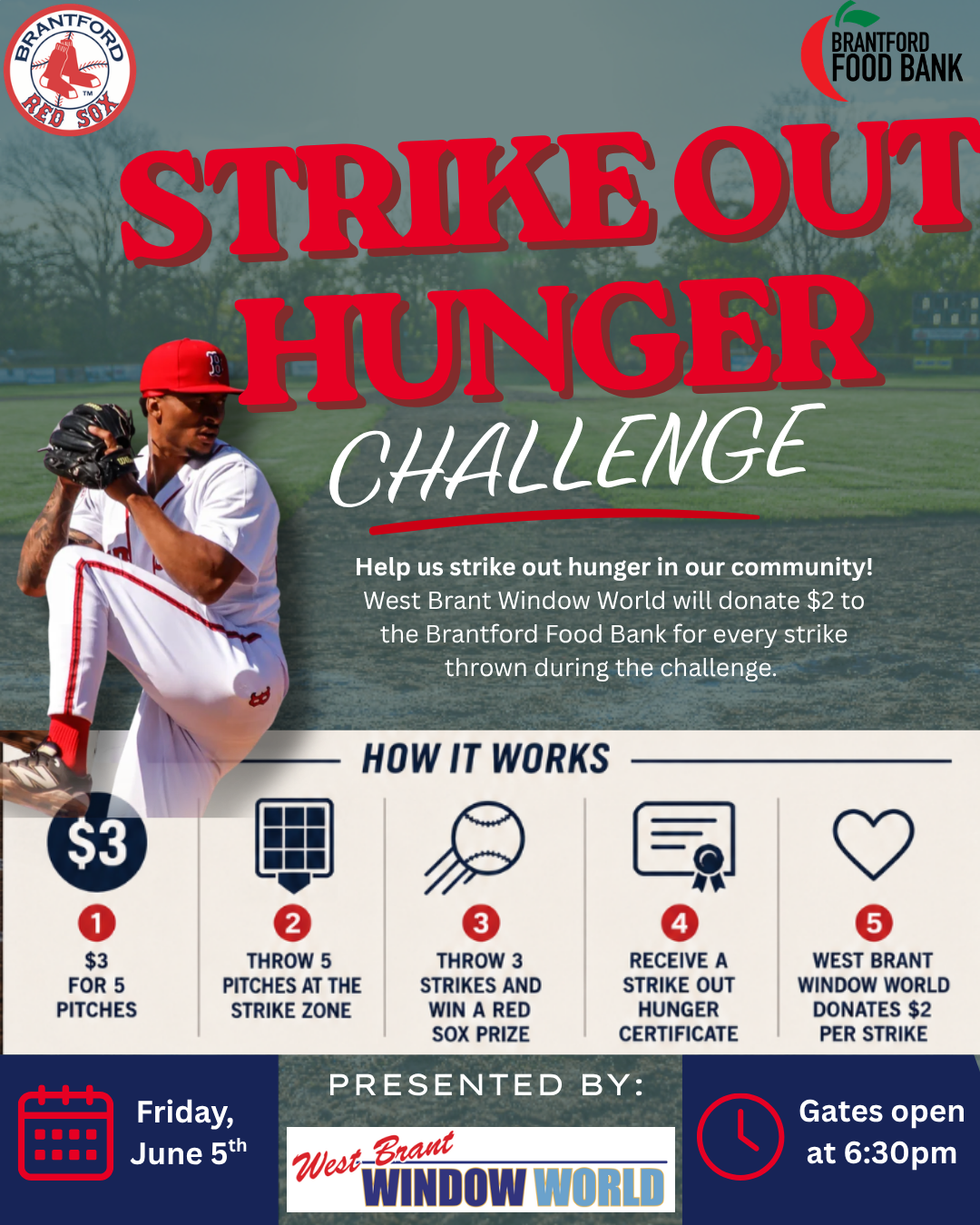 Brantford Red Sox Strike Out for Hunger Brantford Red Sox Strike Out for Hunger Poster