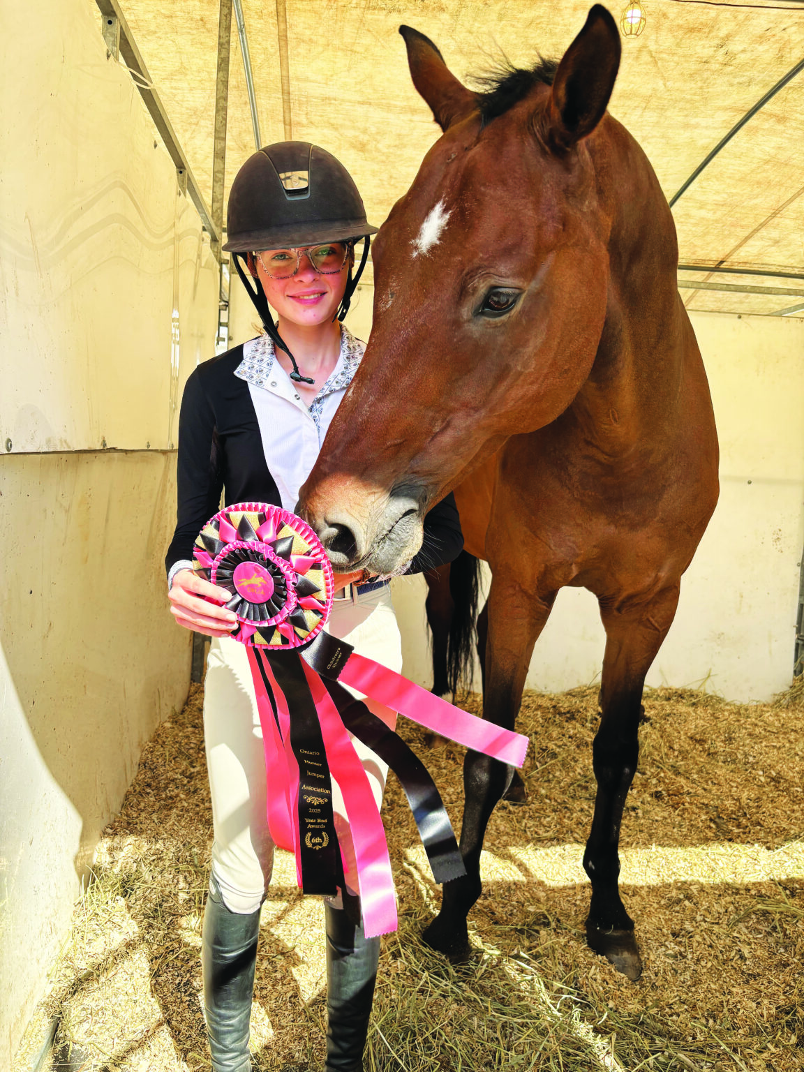 Kylie-Searles-ribbon-1152x1536 Kyle Searles with her winning ribbon and horse