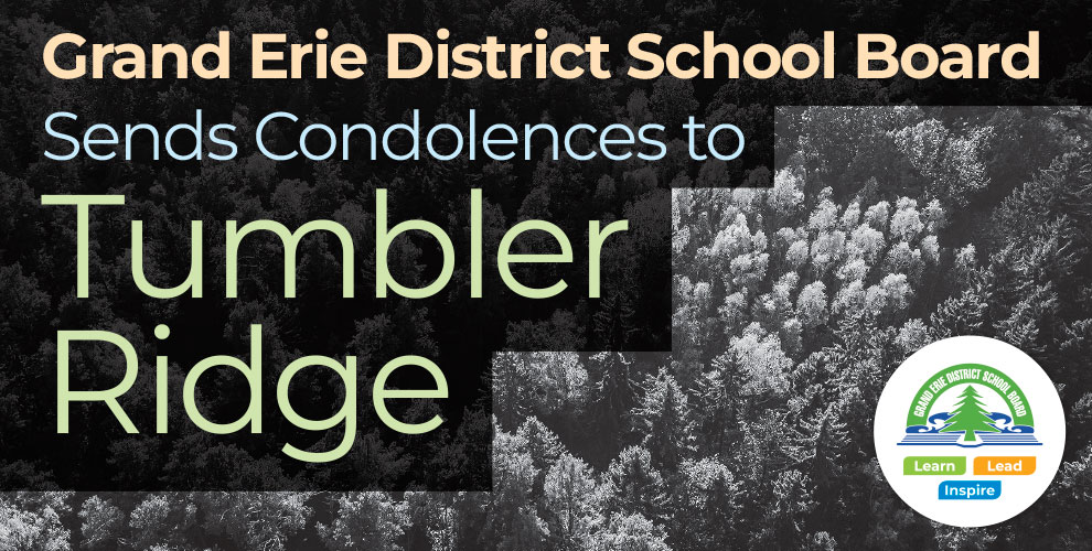 Grand Erie District School Board Sends Condolences to Tumbler Ridge