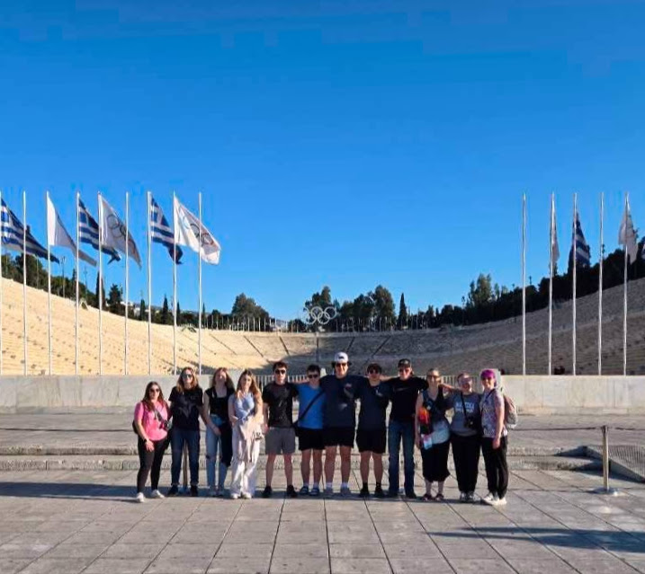 Image of students and teacher in Greece