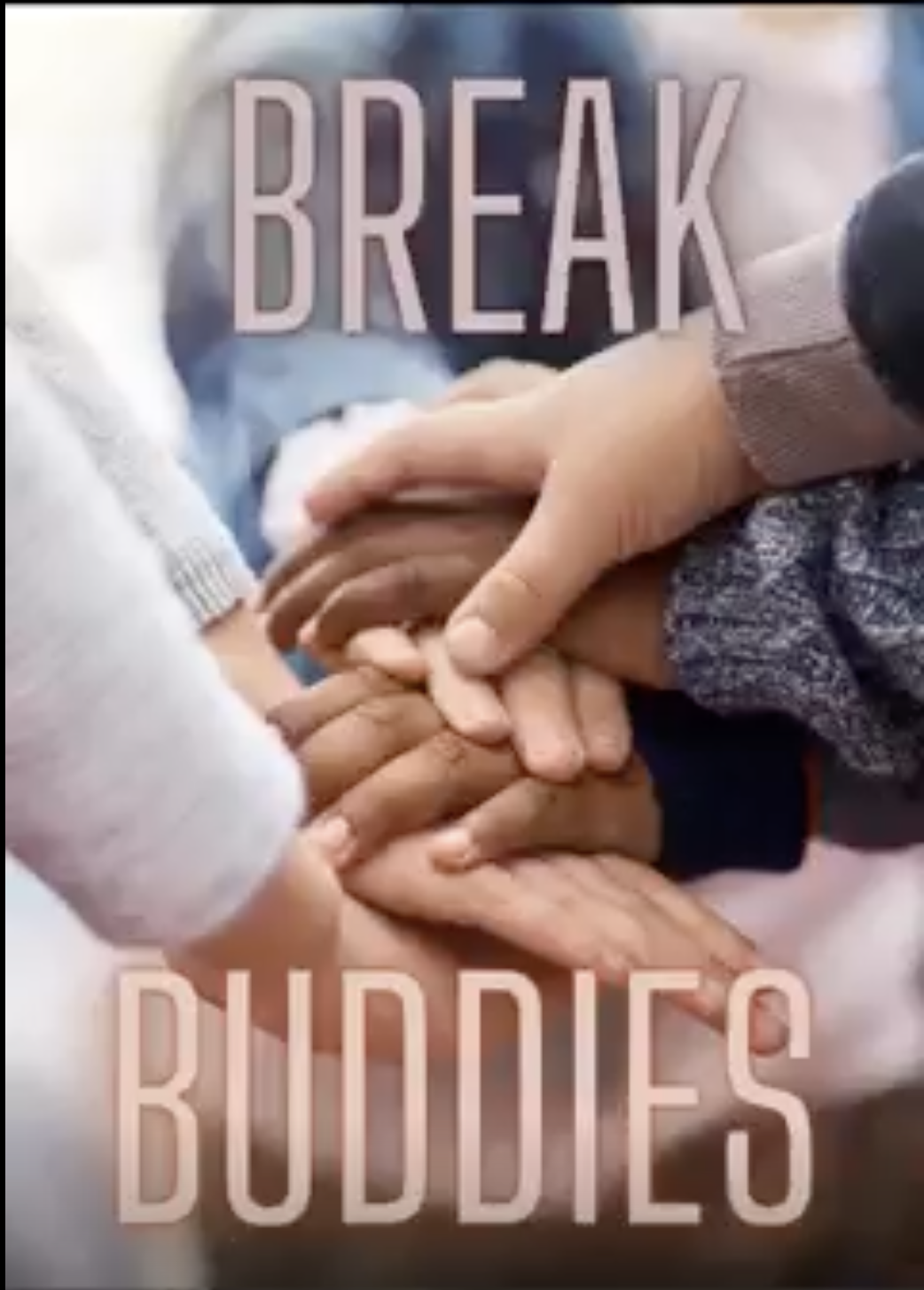 Hands stacked on each other with 